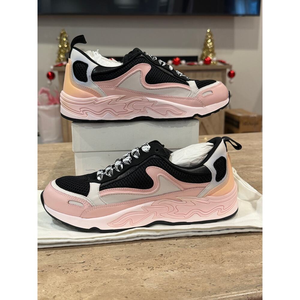 NEW Sandro Flame Fashion Sneakers Pink Black size 37 EU - Picture 8 of 9
